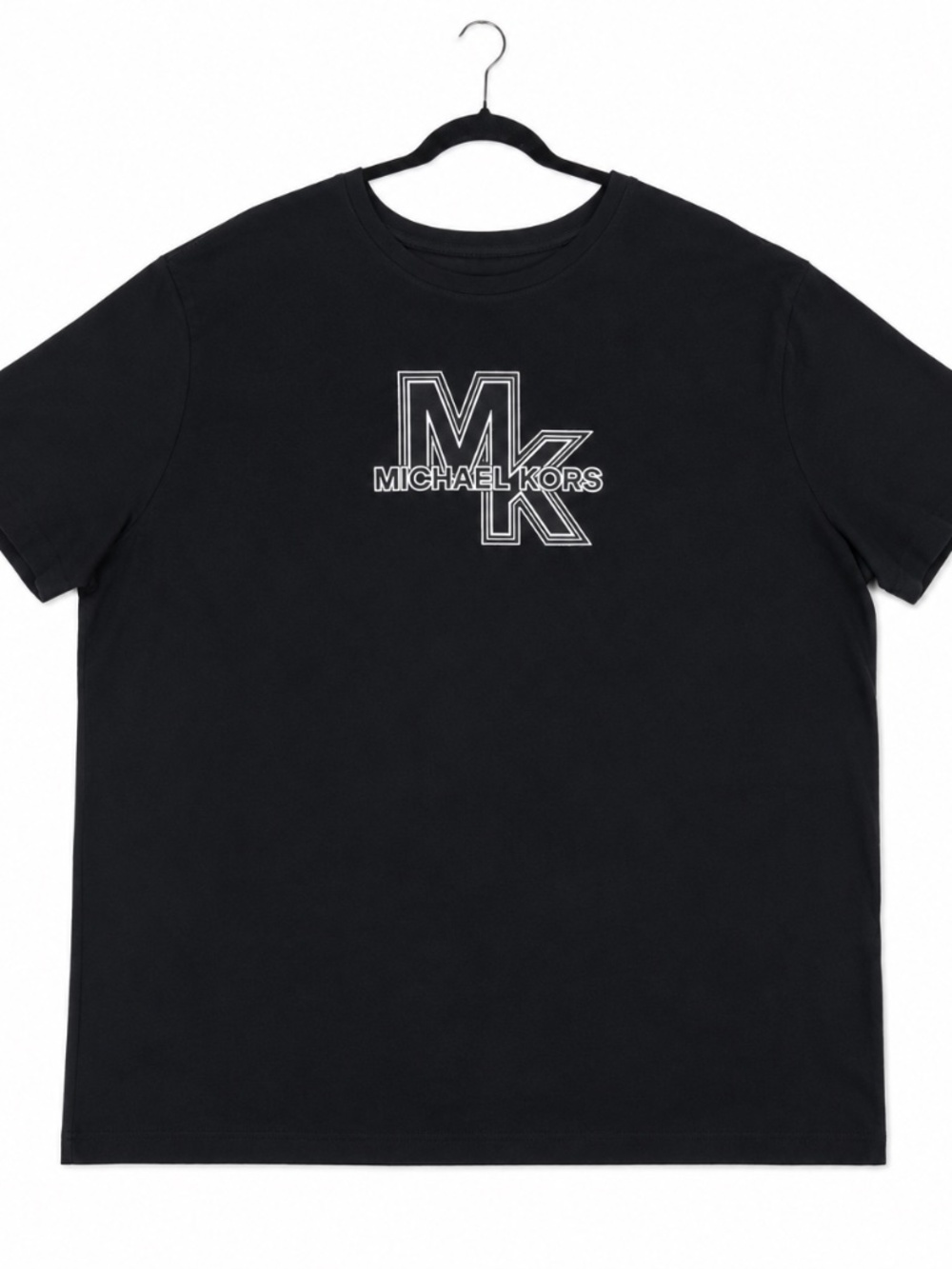 MICHAEL KORS Men's Graphic Logo T-Shirt Black Short Sleeve Cotton Size 3XL Big